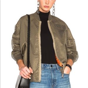 alexander wang net bomber jacket